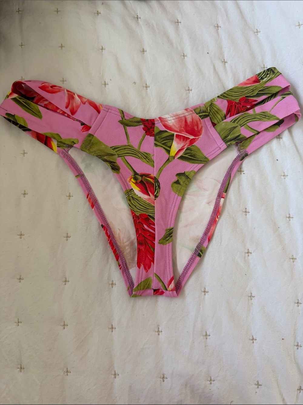 Montce Pink Floral Bikini Bottoms